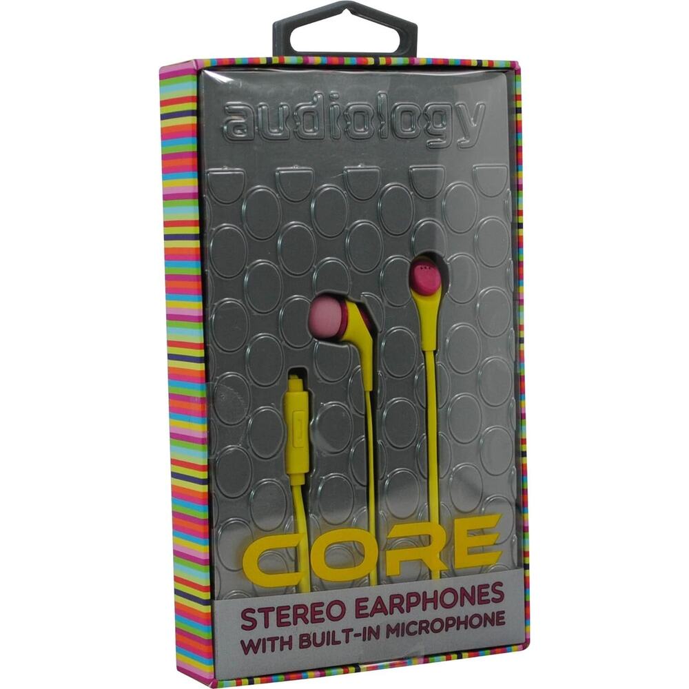 AUDIOLOGY Core Stereo in-Ear Headphones with Built-in Microphone New